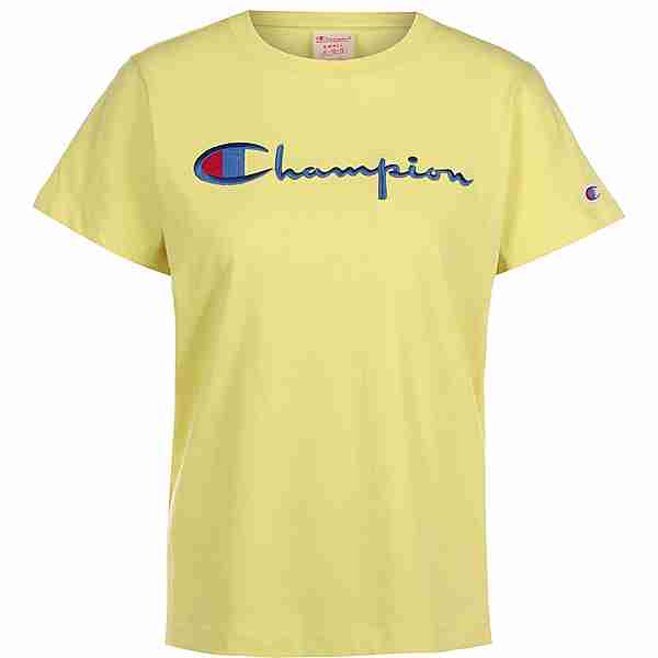 CHAMPION Crewneck T-Shirt Damen gelb