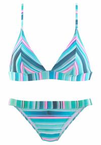 VENICE BEACH Triangel-Bikini Bikini Set Damen - gestreift-t&uuml;rkis