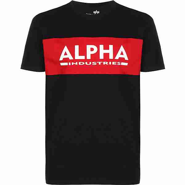 Alpha Industries Inlay T-Shirt Herren schwarz/rot