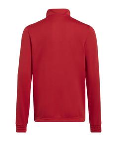 Rückansicht von adidas Entrada 22 HalfZip Sweatshirt Kids Funktionssweatshirt Kinder rotweiss