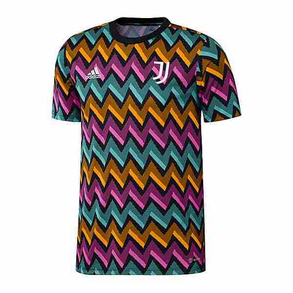 adidas Juventus Turin Prematch Shirt 2021/2022 Fanshirt Herren schwarzpinkorange