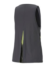 Rückansicht von PUMA individualCUP Tanktop Damen Funktionstop Damen schwarzgraugelb
