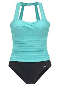 Lascana Badeanzug Badeanzug Damen - schwarz-mint