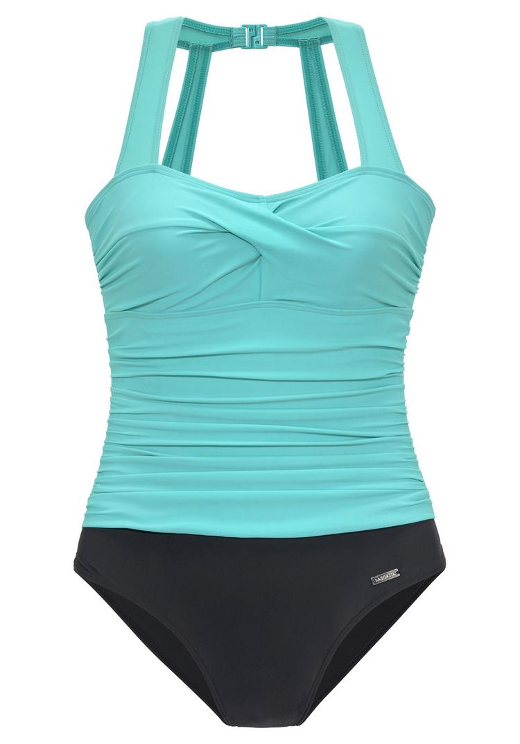 Lascana Lascana Badeanzug Badeanzug Damen - schwarz-mint - 0 | SportScheck