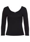 Lascana Langarmshirt Langarmshirt Damen - schwarz