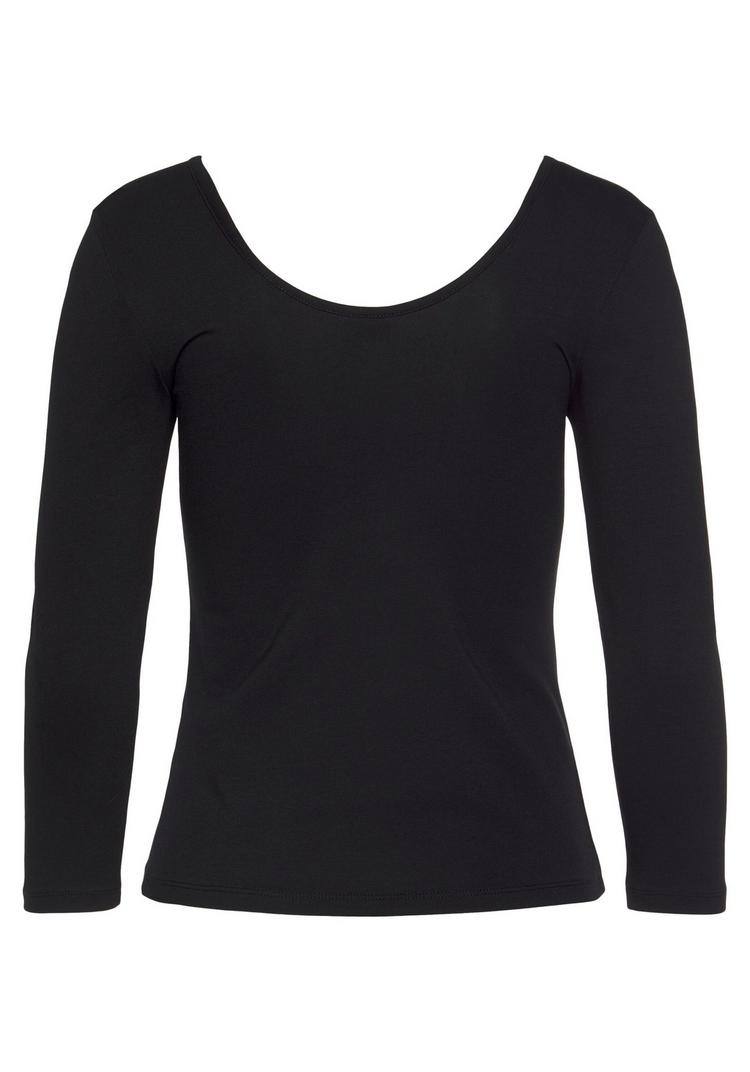 Lascana Lascana Langarmshirt Langarmshirt Damen - schwarz - 0 | SportScheck