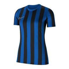 Nike Division IV Striped Trikot kurzarm Damen Fußballtrikot Damen blauschwarzweiss
