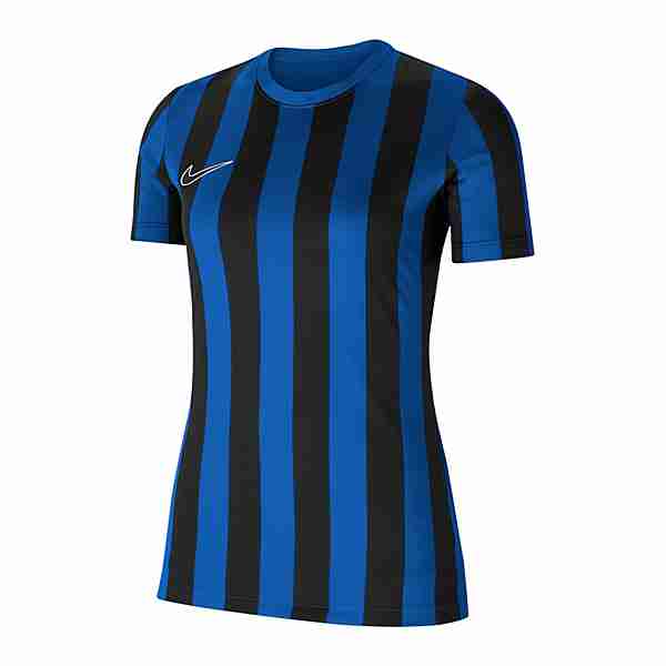 Nike Division IV Striped Trikot kurzarm Damen Fußballtrikot Damen blauschwarzweiss