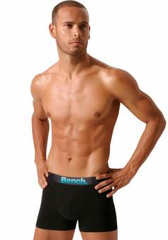 Rückansicht von Bench Boxer Boxershorts Herren anthrazit, schwarz, grau-meliert