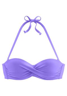 Rückansicht von S.OLIVER Bandeau-Bikini-Top Bikini Oberteil Damen lila