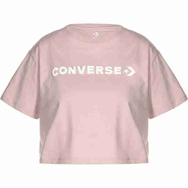 CONVERSE Puff Logo Cropped T-Shirt Damen pink