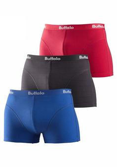 Buffalo Boxer Boxershorts Herren rot, royalblau, anthrazit