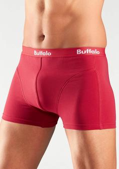 Rückansicht von Buffalo Boxer Boxershorts Herren rot königsblau anthrazit