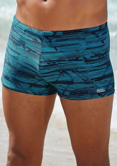 Rückansicht von BRUNO BANANI Boxer-Badehose Badeshorts Herren türkis-marine