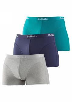 Buffalo Boxer Boxershorts Herren navy, türkis, grau-meliert