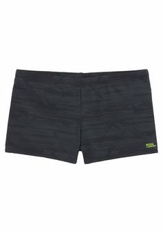 BRUNO BANANI Boxer-Badehose Badeshorts Herren schwarz-grau