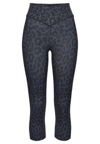 LASCANA Active Caprileggings Tights Damen - leo-anthrazit