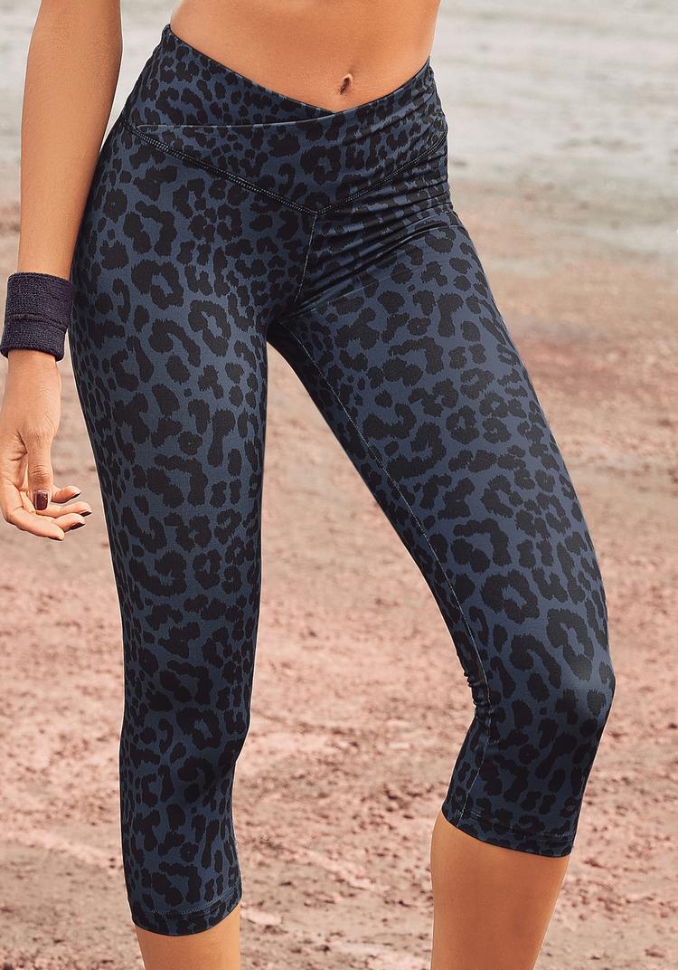 LASCANA Active LASCANA Active Caprileggings Tights Damen - leo-anthrazit - 0 | SportScheck