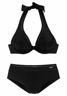 Lascana Bügel-Bikini Bikini Set Damen schwarz