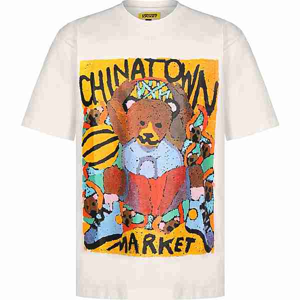 Market Dunking Bear Watercolor T-Shirt Herren beige