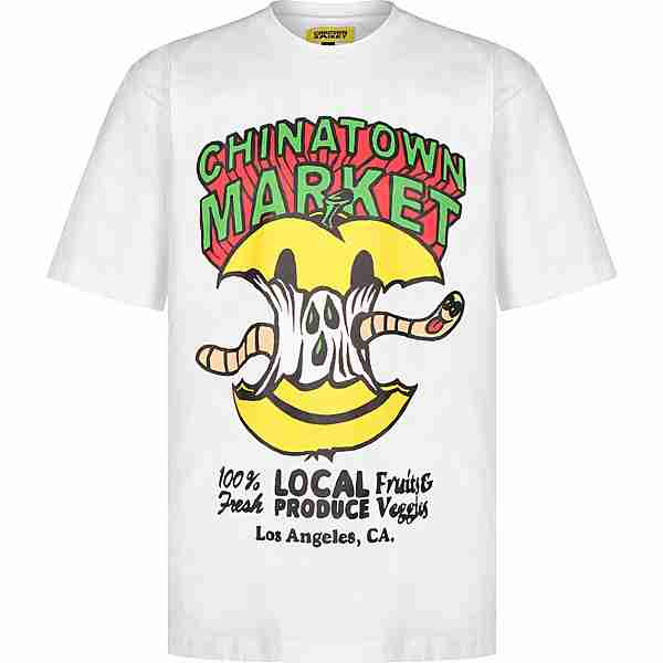 Market Smiley Local Produce Apple T-Shirt Herren weiß