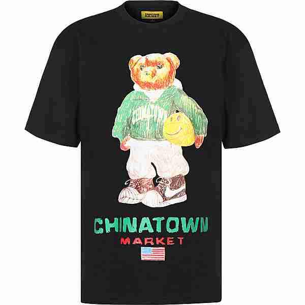 Market Smiley Sketch Basketball Bear T-Shirt Herren schwarz