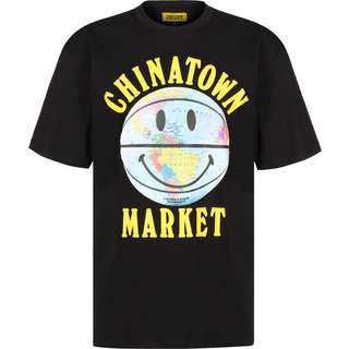 Market Smiley Globe Ball T-Shirt Herren schwarz