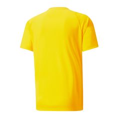 Rückansicht von PUMA teamVISION Trikot Fußballtrikot Herren gelbgelbschwarz