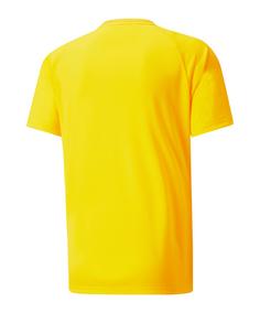 Rückansicht von PUMA teamVISION Trikot Fußballtrikot Herren gelbgelbschwarz