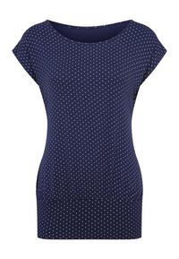 Lascana Longshirt Longshirt Damen - marine-gepunktet