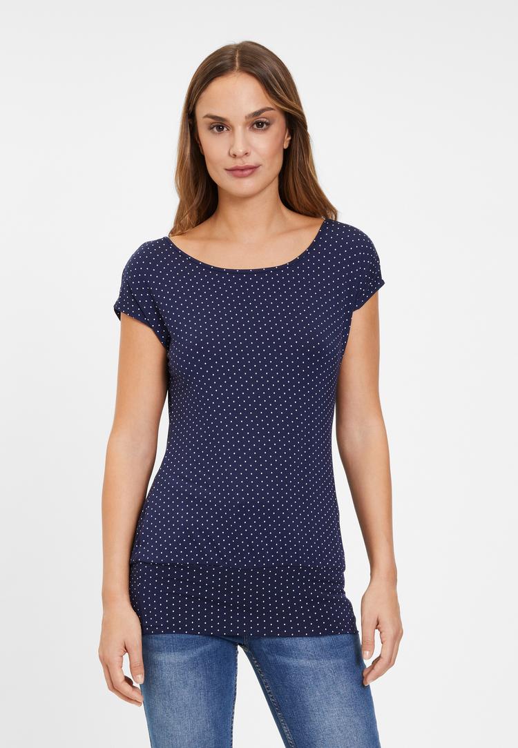 Lascana Lascana Longshirt Longshirt Damen - marine-gepunktet - 2 | SportScheck