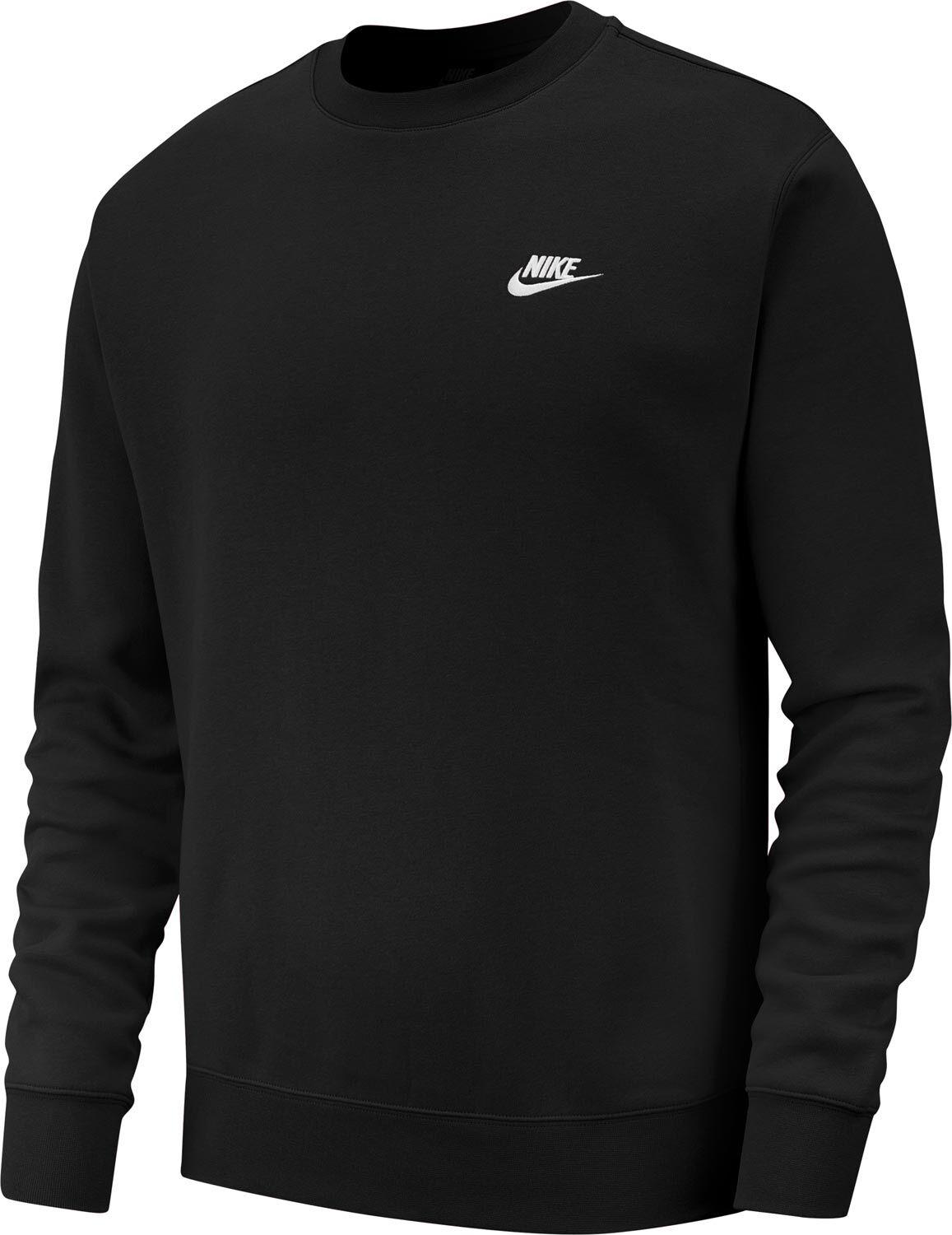 Nike NSW Club Fleece Sweatshirt Herren black white im Online Shop von SportScheck kaufen