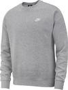 Nike NSW Club Fleece Sweatshirt Herren - dark grey heather-white
