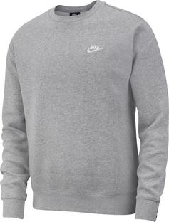 Nike NSW Club Fleece Sweatshirt Herren dark grey heather-white