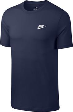 Nike Club T-Shirt Herren midnight navy-white