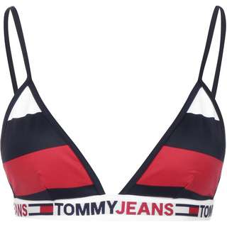 Tommy Hilfiger Triangle Fixed Bikini Oberteil Damen blau/rot/weiß
