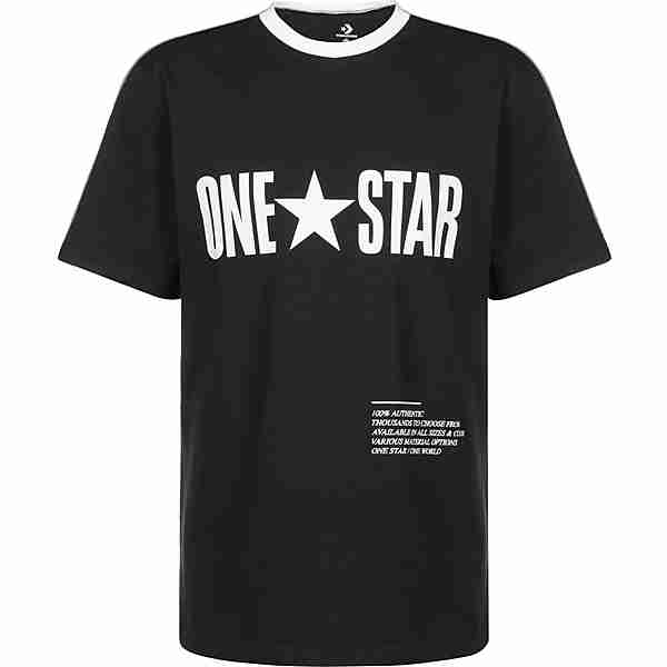 CONVERSE One Star Panel T-Shirt Herren schwarz
