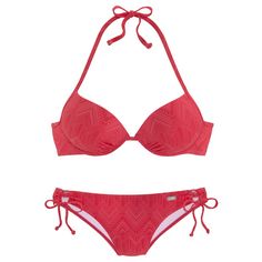Buffalo Push-Up-Bikini Bikini Set Damen rot