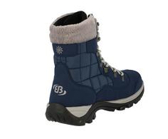 Rückansicht von Brütting Winterstiefel Winterschuhe Damen marine/grau