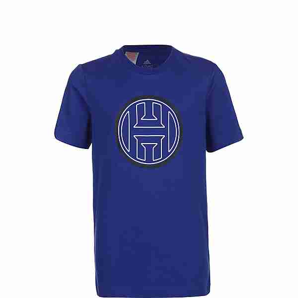 adidas James Harden Logo Basketball Shirt Kinder blau / weiß