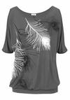 Lascana Strandshirt T-Shirt Damen - grau-bedruckt