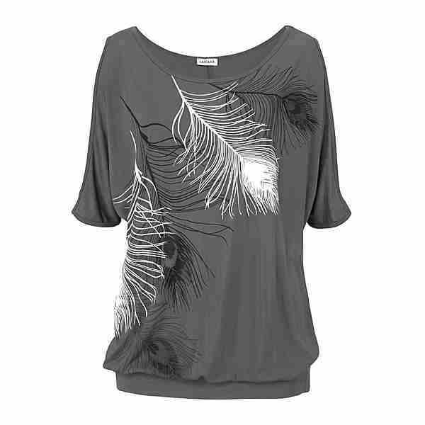 Lascana Strandshirt T-Shirt Damen grau-bedruckt