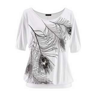 Lascana T-Shirt Damen weiß-bedruckt