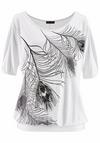 Lascana Strandshirt T-Shirt Damen - wei&szlig;-bedruckt