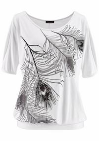 Lascana Strandshirt T-Shirt Damen - wei&szlig;-bedruckt