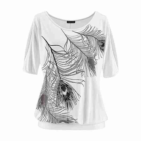 Lascana Strandshirt T-Shirt Damen weiß-bedruckt