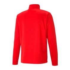 Rückansicht von PUMA teamRISE HalfZip Sweatshirt Funktionssweatshirt Herren rotweiss