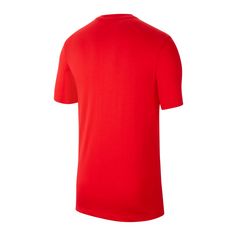 Rückansicht von Nike Park 20 T-Shirt Swoosh Funktionsshirt Herren rotweiss