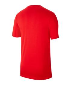 Rückansicht von Nike Park 20 T-Shirt Swoosh Funktionsshirt Herren rotweiss