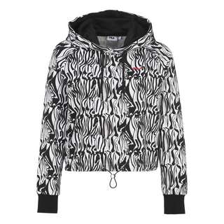 FILA BREZA AOP cropped hoody Sweatshirt Damen bright white zebra aop
